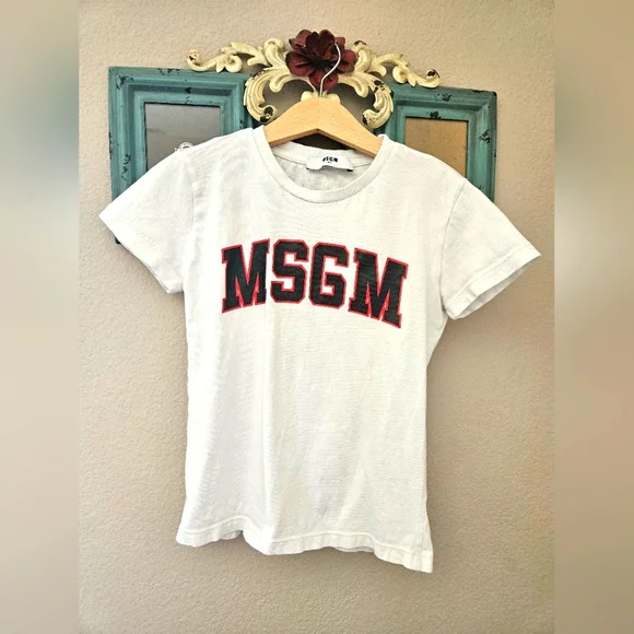 MSGM Kids logo-print short-sleeved T-shirt 6Y UNISEX BOY AND GIRL - Picture 1 of 5